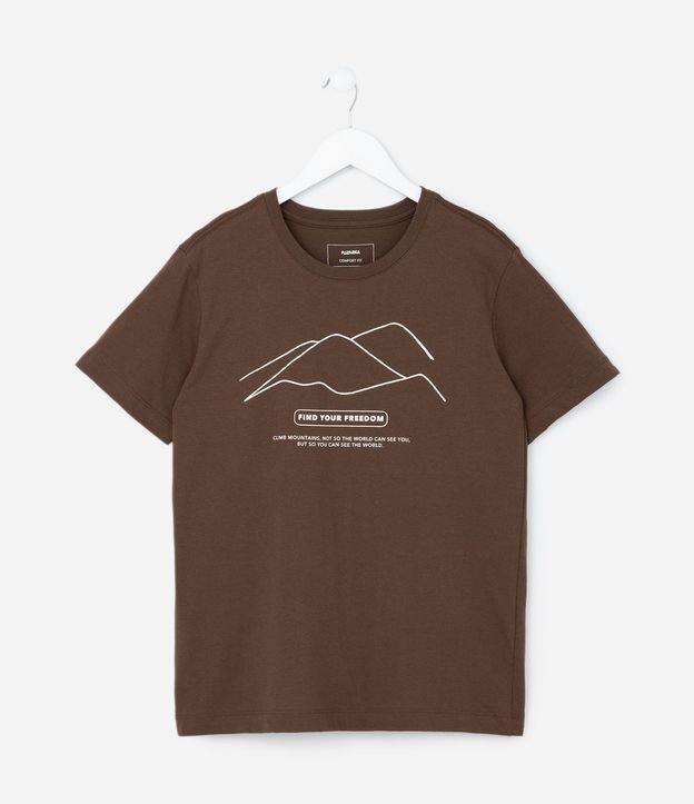 Remera Infantil con Estampa Montañas - Talle 5 a 14 años 2