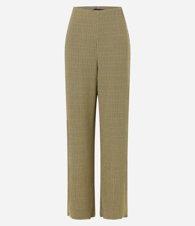 Pantalón Wide Texturizada con Cintura Elástica 6