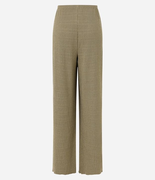 Pantalón Wide Texturizada con Cintura Elástica 8
