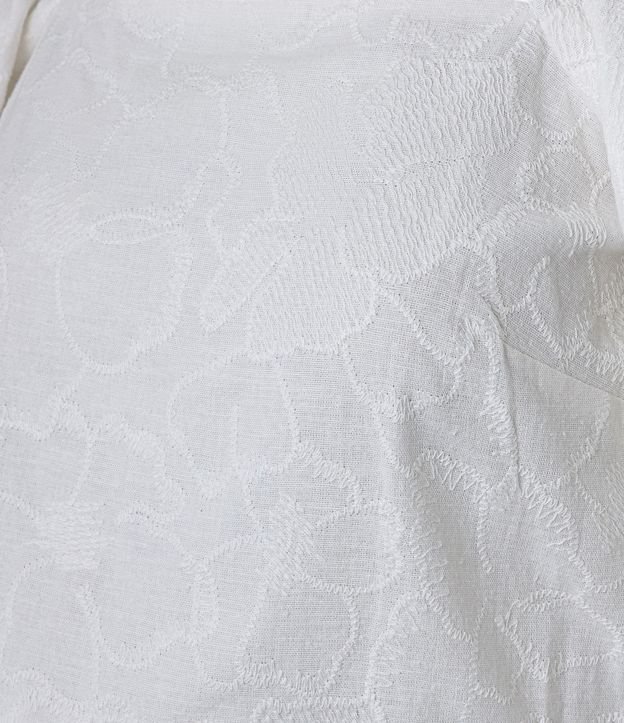 Blusa en Laise con Manga Abullonada con Bordado Floral 8