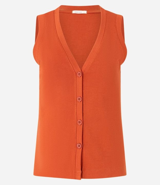 Blusa Chaleco en Rib con Abotonado Delantero 7
