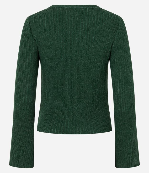 Blusa Acanalada en Punto con Lazo y Puño Amplio 6