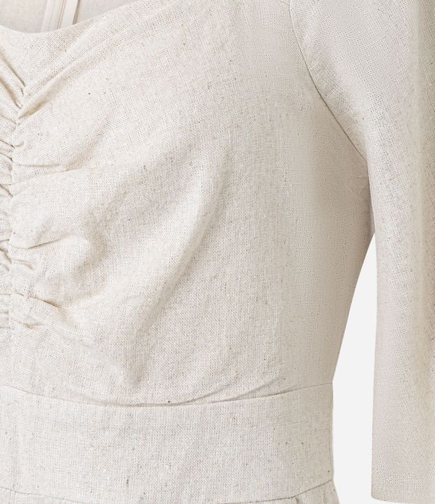 Mono Wide Leg en Viscolino con Fruncido en el Busto 7