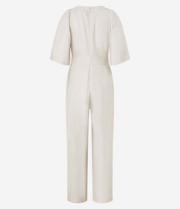 Mono Wide Leg en Viscolino con Fruncido en el Busto 8