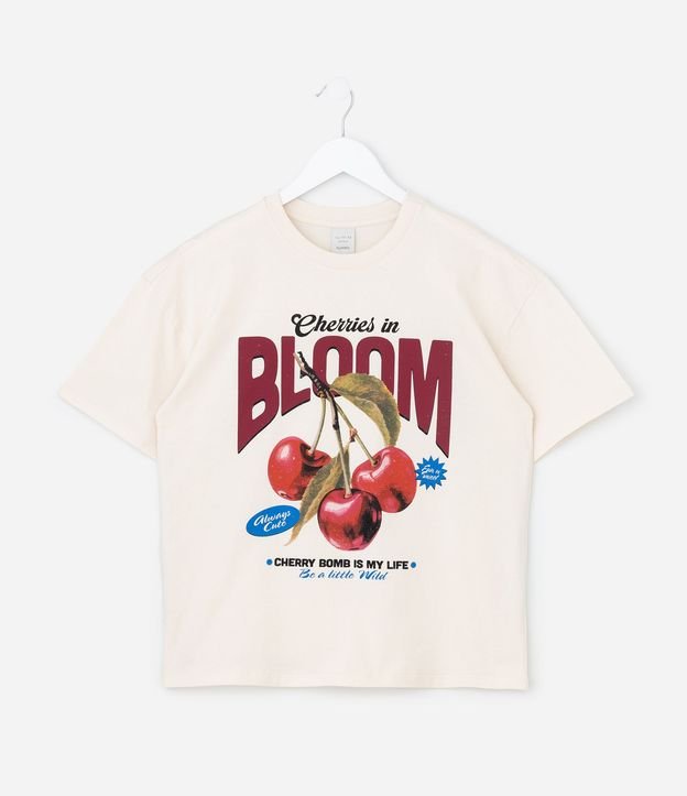 Remera Infantil con Estampa Cerezas - Talle 5 a 14 años