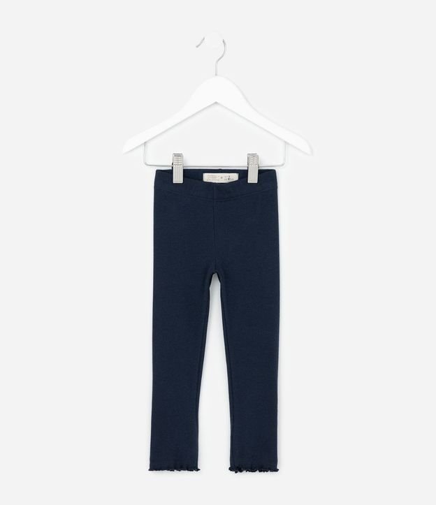 Pantalón Legging Infantil Acanalada con Costura Frufru - Talle 1 a 6 años 2