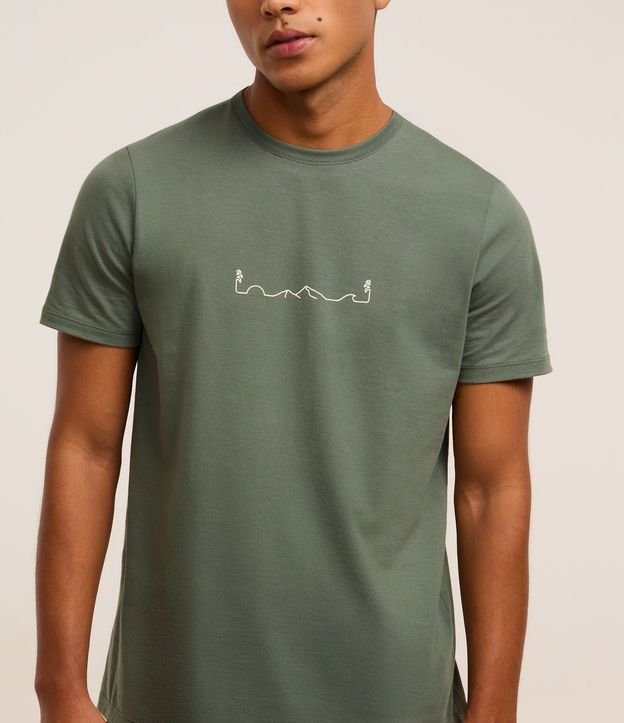 Remera Regular en Algodón con Estampa Localizada 3