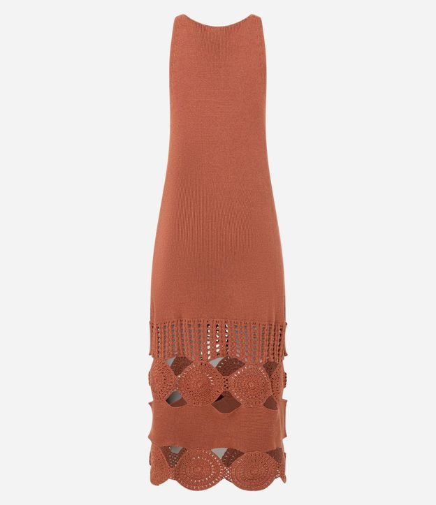 Vestido Long Midi en Punto con Vazados y Punto Diferenciado 11
