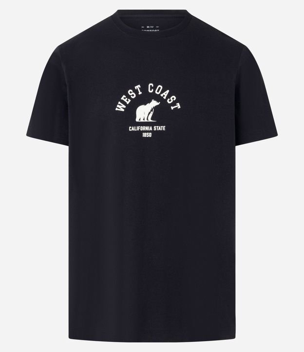 Remera Comfort en Algodón con Estampa de Oso y Lettering 5
