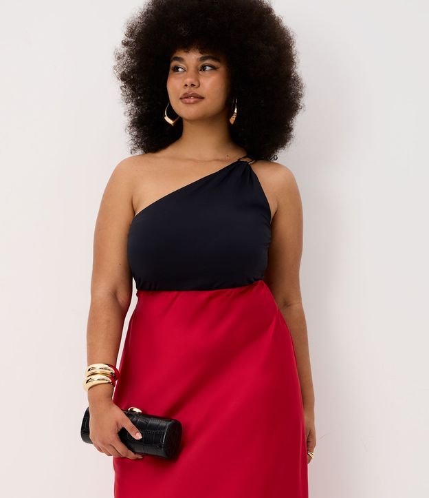 Pollera Larga en Crepé Satinada Curve & Plus Size 3