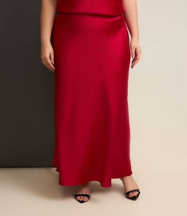 Pollera Larga en Crepé Satinada Curve & Plus Size 2