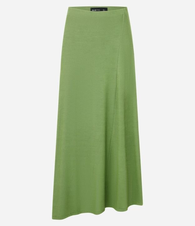Pollera Long Midi en Rib con Bajo Asimétrica 6