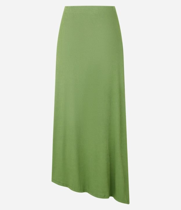 Pollera Long Midi en Rib con Bajo Asimétrica 8