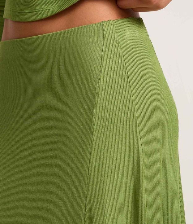 Pollera Long Midi en Rib con Bajo Asimétrica 4