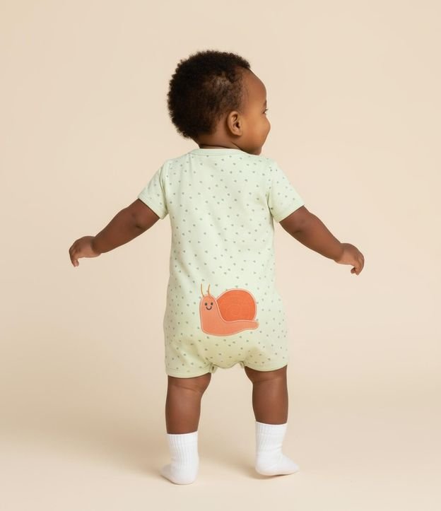 Mono Corto Infantil Estampado con Bordado  - Talle 0 a 18 meses 2