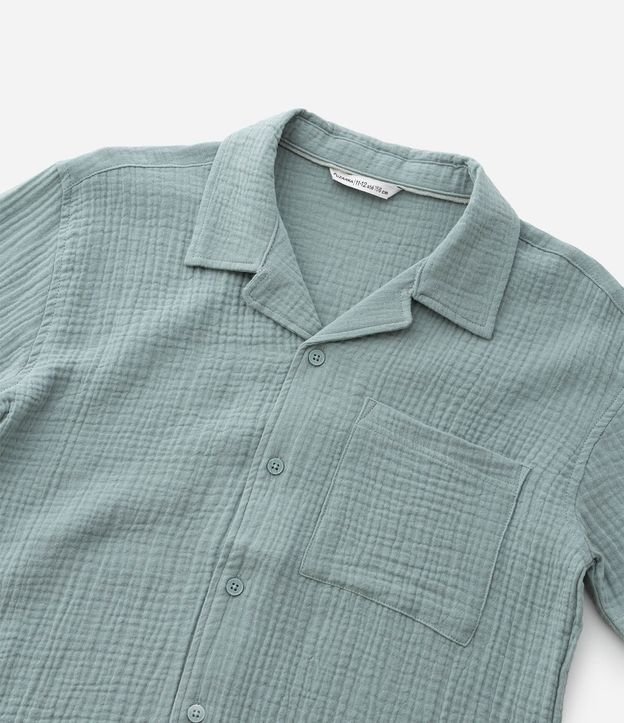 Camisa Infantil en Cotton Texturizada - Talle 5 a 14 años 6