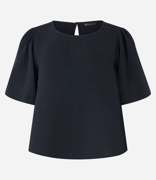 Blusa en Airflow con Manga Abullonada y Abertura Gota 7