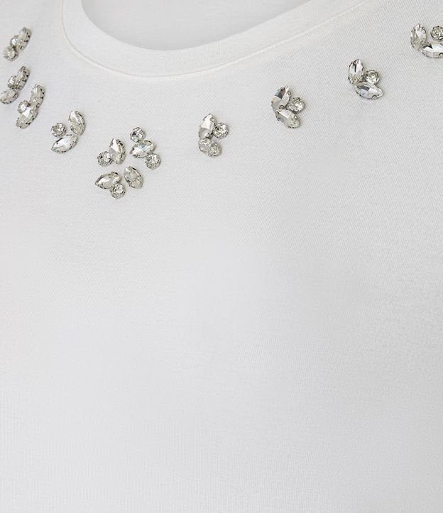 Remera T-shirt en Viscosa con Aplicación de Strass 7