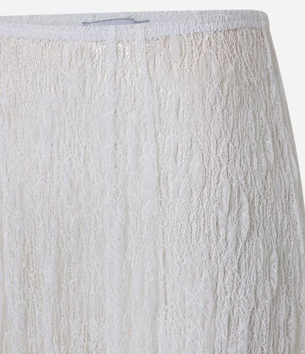 Pollera Evasê New Midi con Encaje Texturizada 7