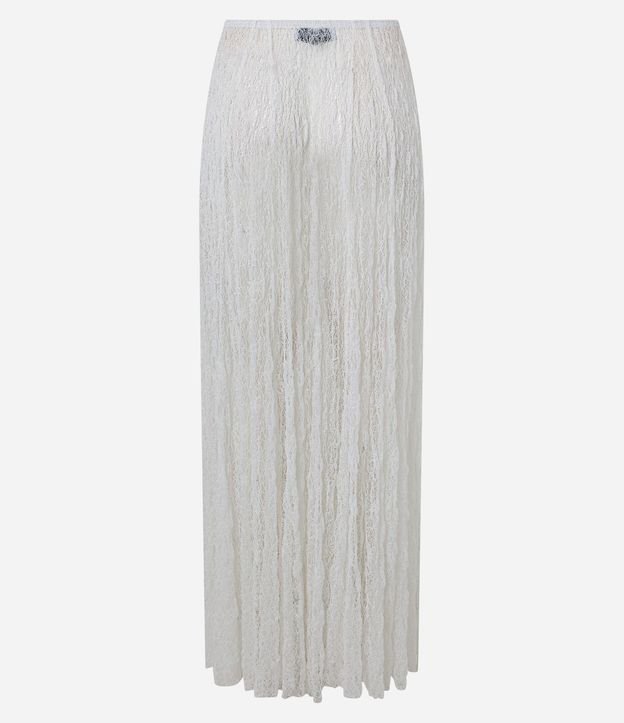 Pollera Evasê New Midi con Encaje Texturizada 8