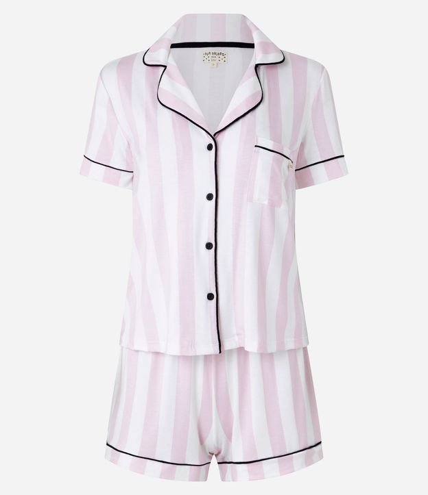 Pijama Short Doll Americano con Estampa Rayada 4