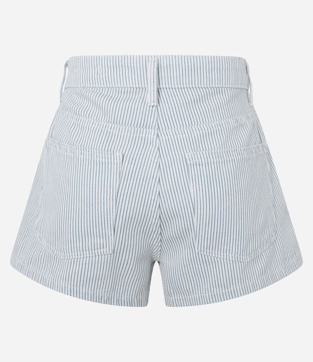 Short Pollera en Sarga con Estampa Rayada 6