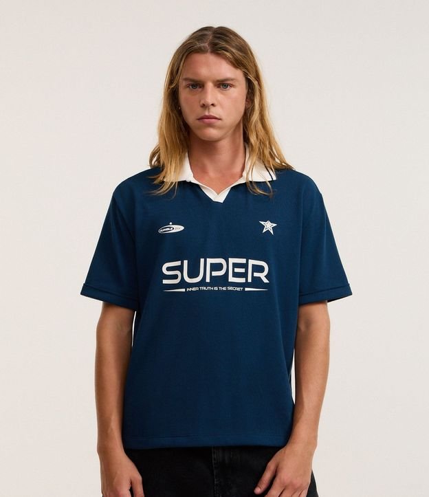 Remera Boxy Sportcore con Cuello Polo