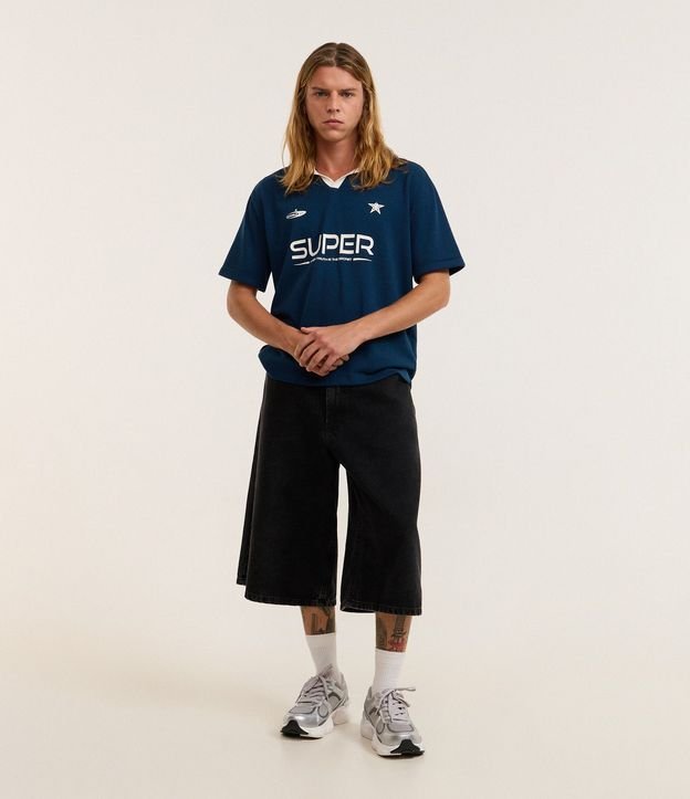Remera Boxy Sportcore con Cuello Polo 2