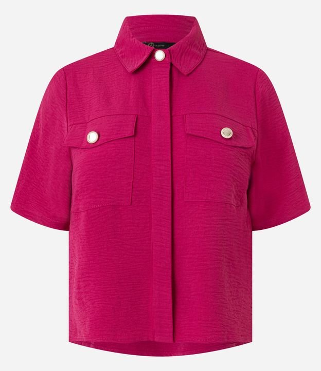 Camisa Airflow con Botones Metalizados y Bolsillos Delanteros 5