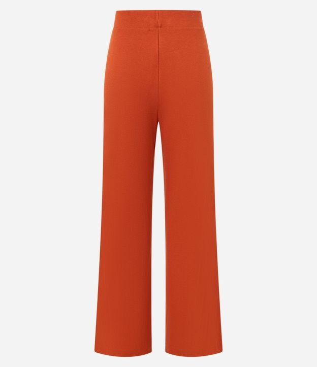 Pantalón Pantalona en Rib con Textura Acanalada y Cintura Elástica 10