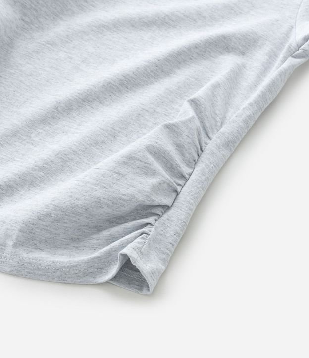 Blusa Infantil en Algodón con Drapeado Lateral - Talle 5 a 14 años 5
