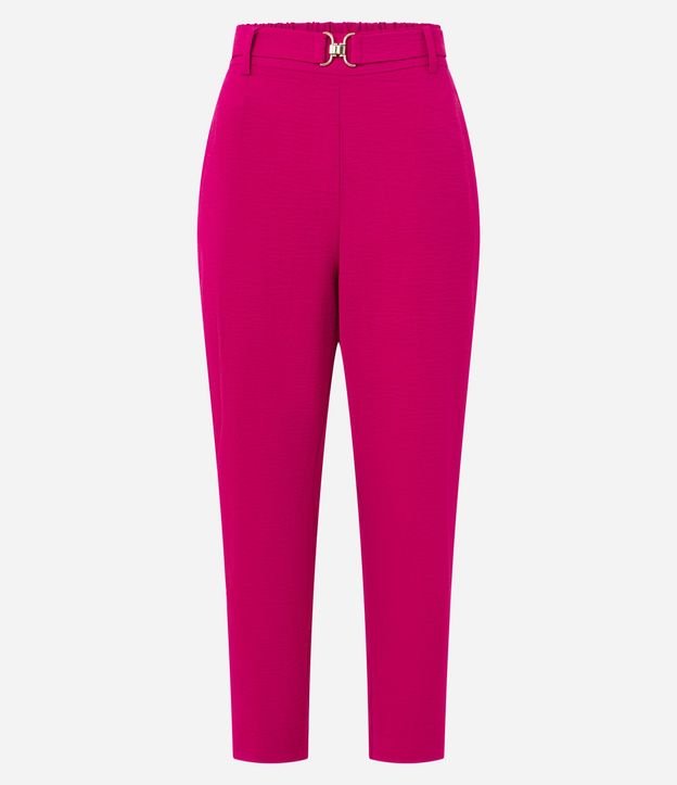 Pantalón Carrot Cintura Alta en Airflow con Hebillas Metalizadas 6