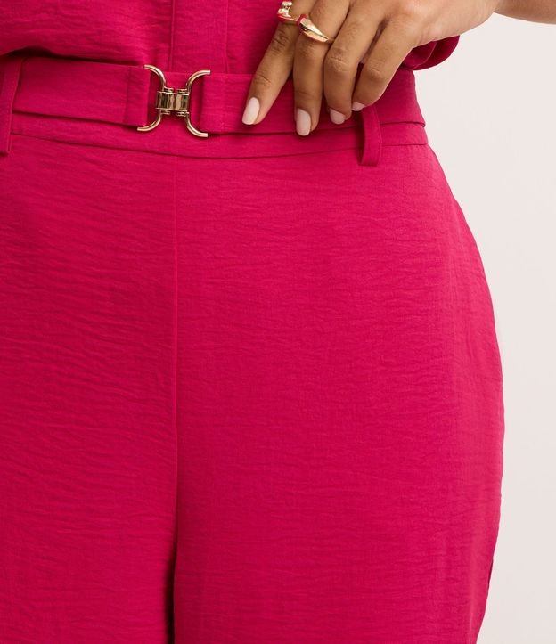 Pantalón Carrot Cintura Alta en Airflow con Hebillas Metalizadas 5