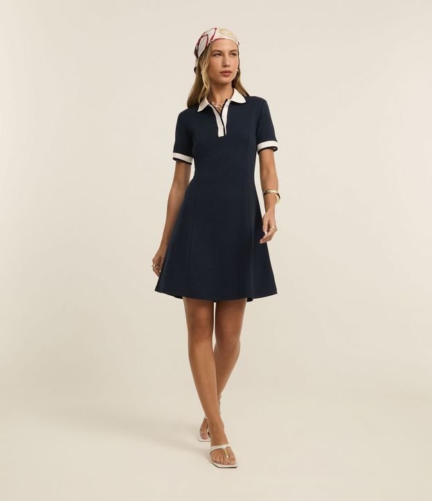 Vestido Sportcore Corto en Algodón con Contrastes 3