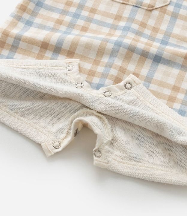 Peto Infantil en Algodón con Estampa de Cuadros - Talle 0 a 18 Meses 6