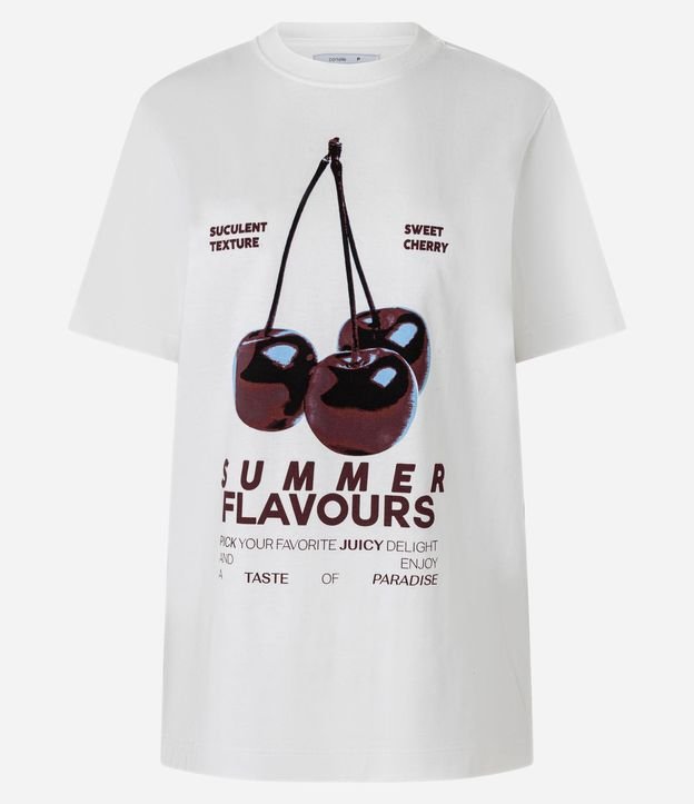 Remera Regular con Estampa de Cereza 5