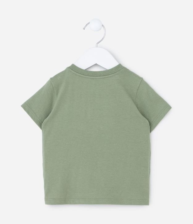Remera Infantil con Pequeño Bolsillo de Dinosaurio - Talle 0 a 18 Meses 3