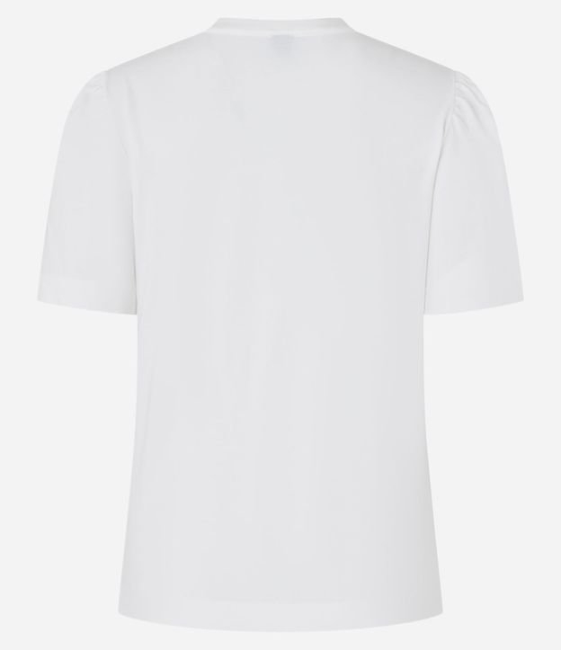 Blusa en Algodón con Manga Abullonada y Abejas Bordadas 7
