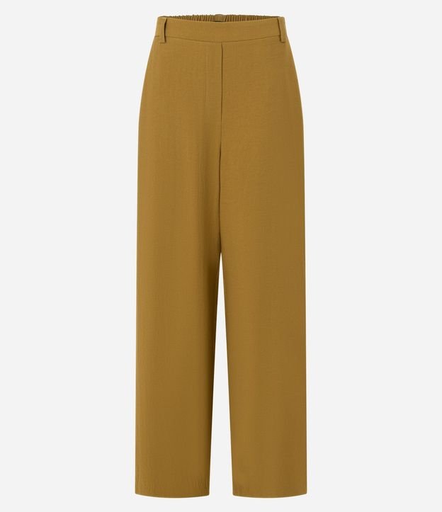 Pantalón Wide Leg Sastrería en Viscosa con Rayas contrastantes 6