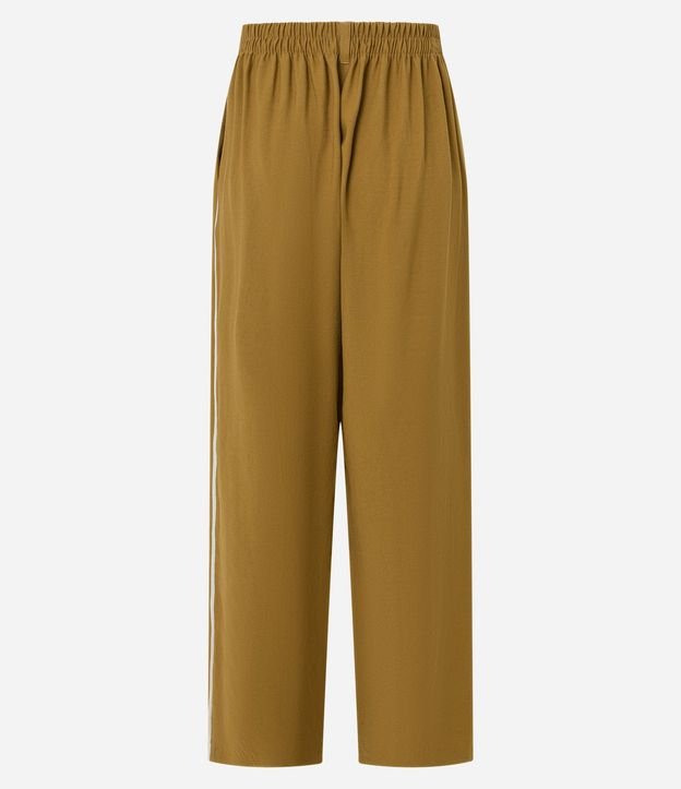 Pantalón Wide Leg Sastrería en Viscosa con Rayas contrastantes 7