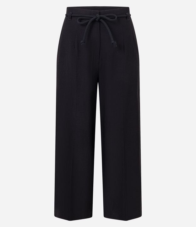 Pantalón Pantacourt con Corte Sastre y Lazo 5