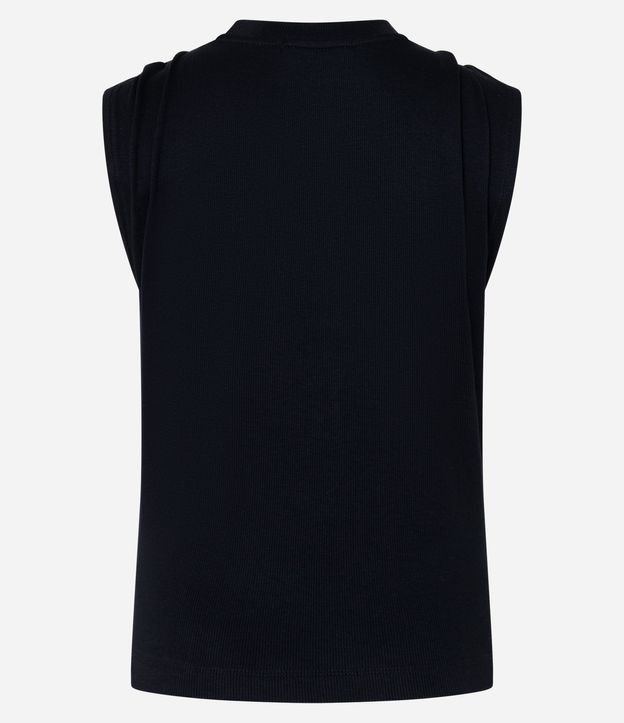 Blusa Acanalada en Rib con Detalle Metalizado en el Hombro 10