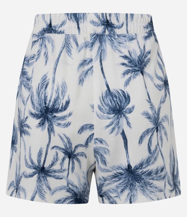 Short en Viscolino con Cintura Elástica y Estampa Palmeras 9