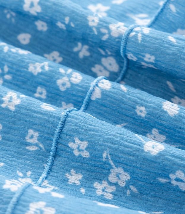 Pollera Infantil con Volados y Estampa Floral - Talle 5 a 14 años 4