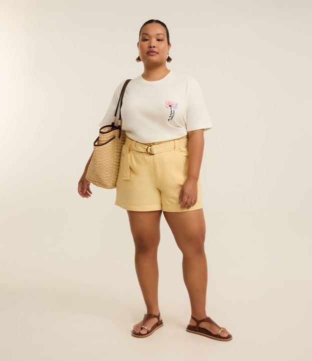 Remera Alargada con Estampa Flowers Bloom Curve & Plus Size 3