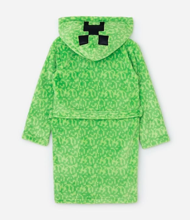 Bata de Baño Infantil con Estampado Minecraft y Capucha interactivo - Talle 5 a 16 años 4