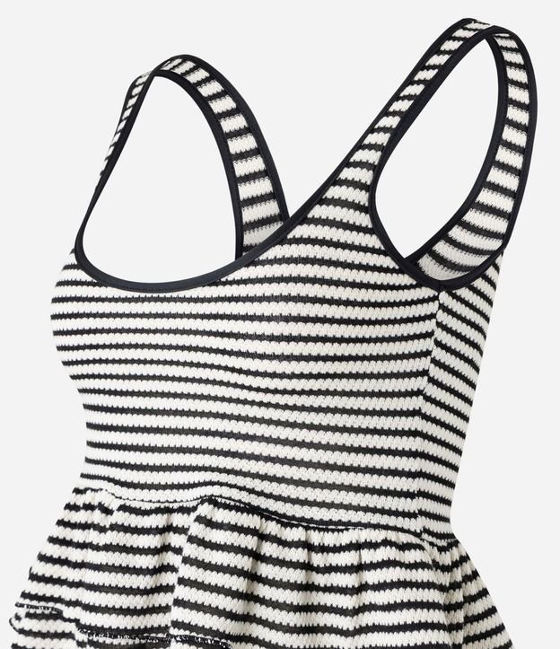 Blusa Peplum en Rib Rayada 7