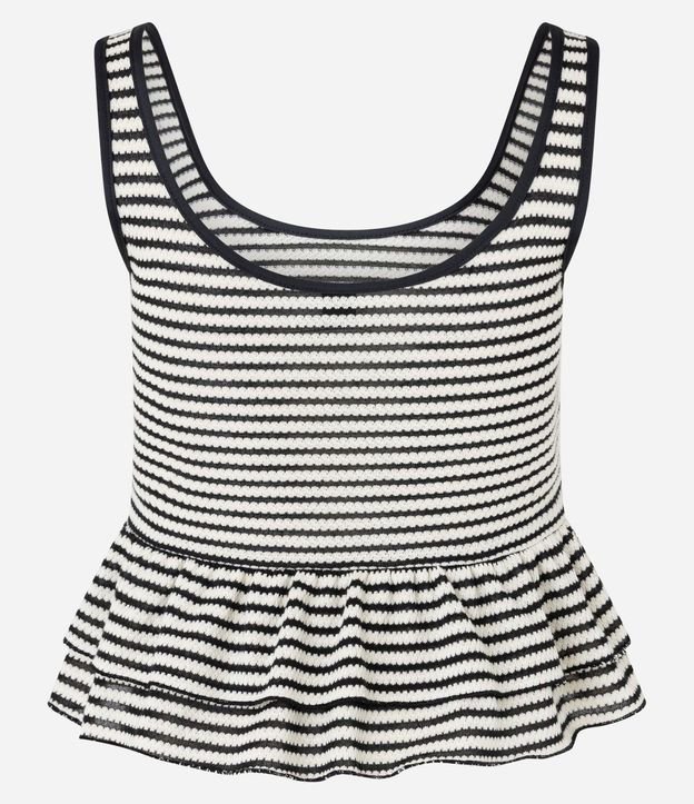 Blusa Peplum en Rib Rayada 8