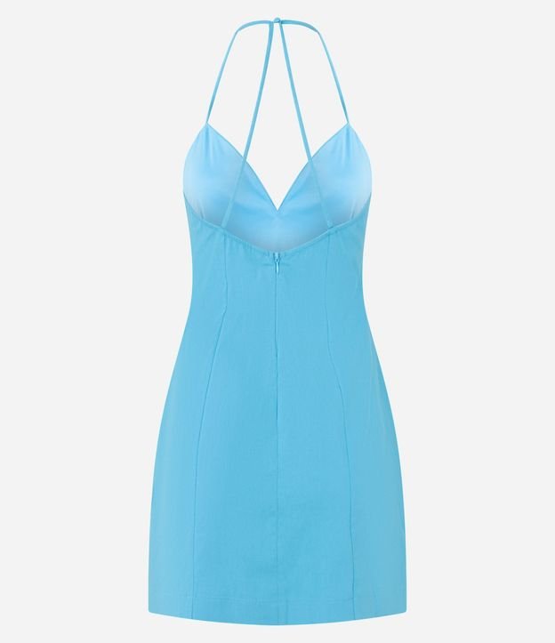 Vestido Corto en Bengalina con Escote Corazón 6
