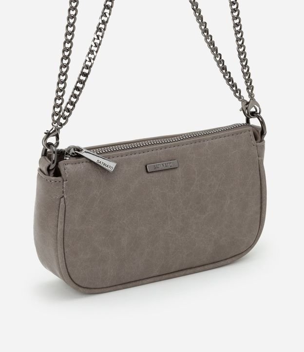 Cartera Baguette en PU con Asa de Cadena